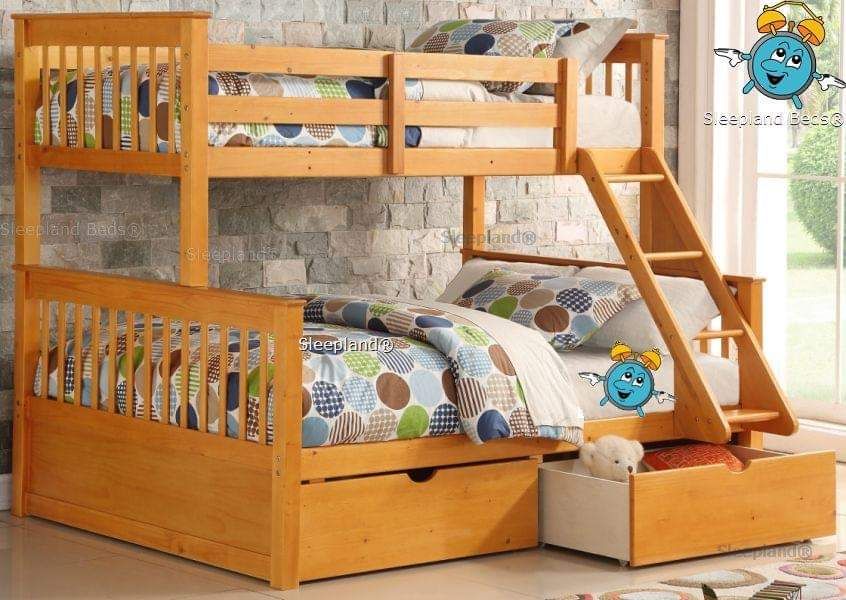 Giường tầng xuất khẩu a028 dưới 1m6,trên 1m2( vàng.nâu.trắng)