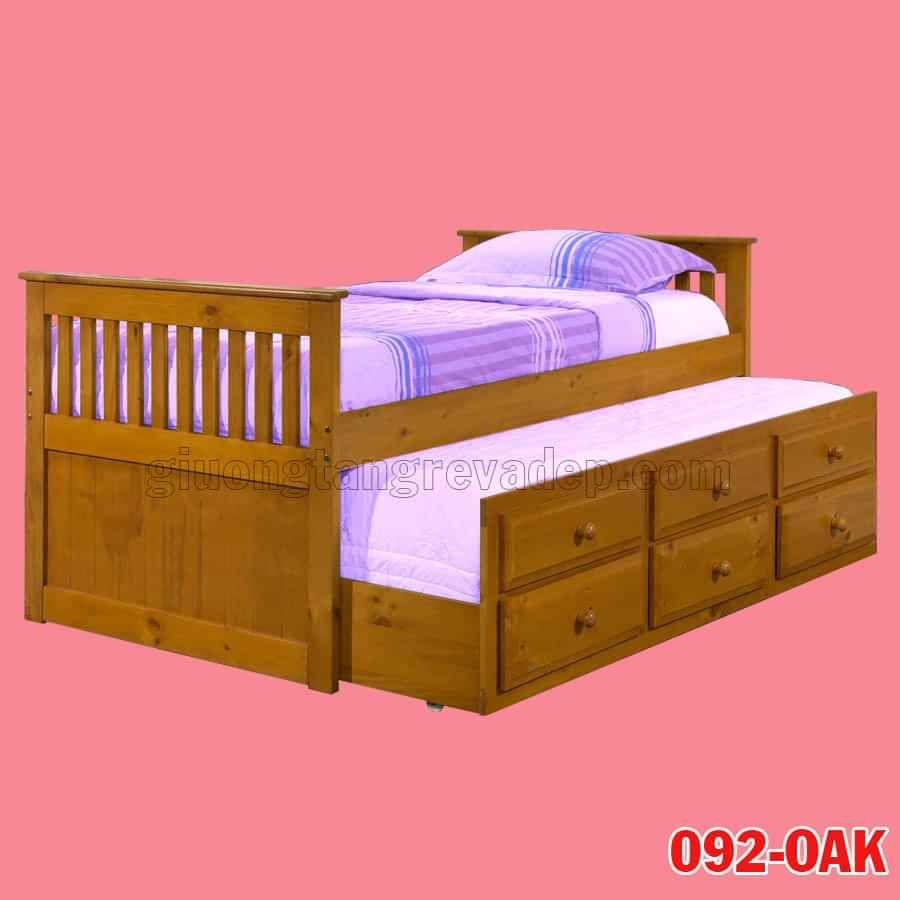 Giường tầng hộp xuất khẩu a092 gỗ tự nhiên (trắng)