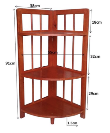 KỆ GỖ GÓC 3 TẦNG