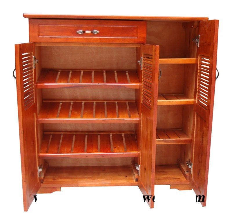 TỦ GIÀY DÉP GỖ CAO SU (1Mx 1M) VÀNG