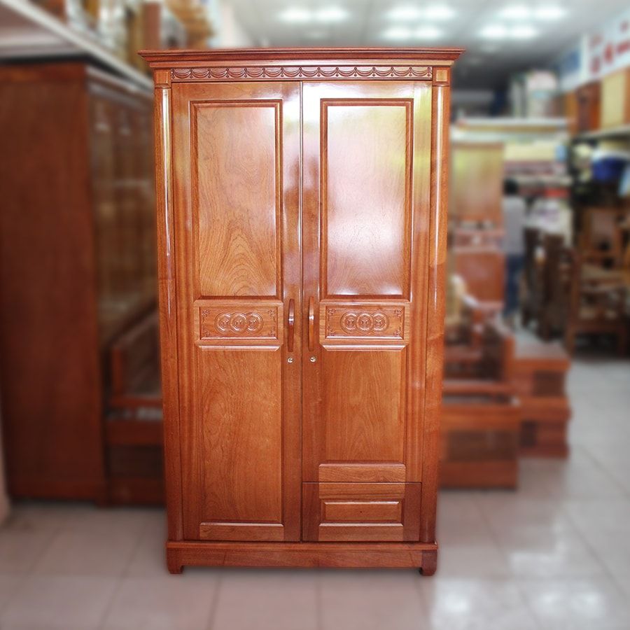 Tủ quần áo gỗ Xoan đào Việt cao cấp 1m2