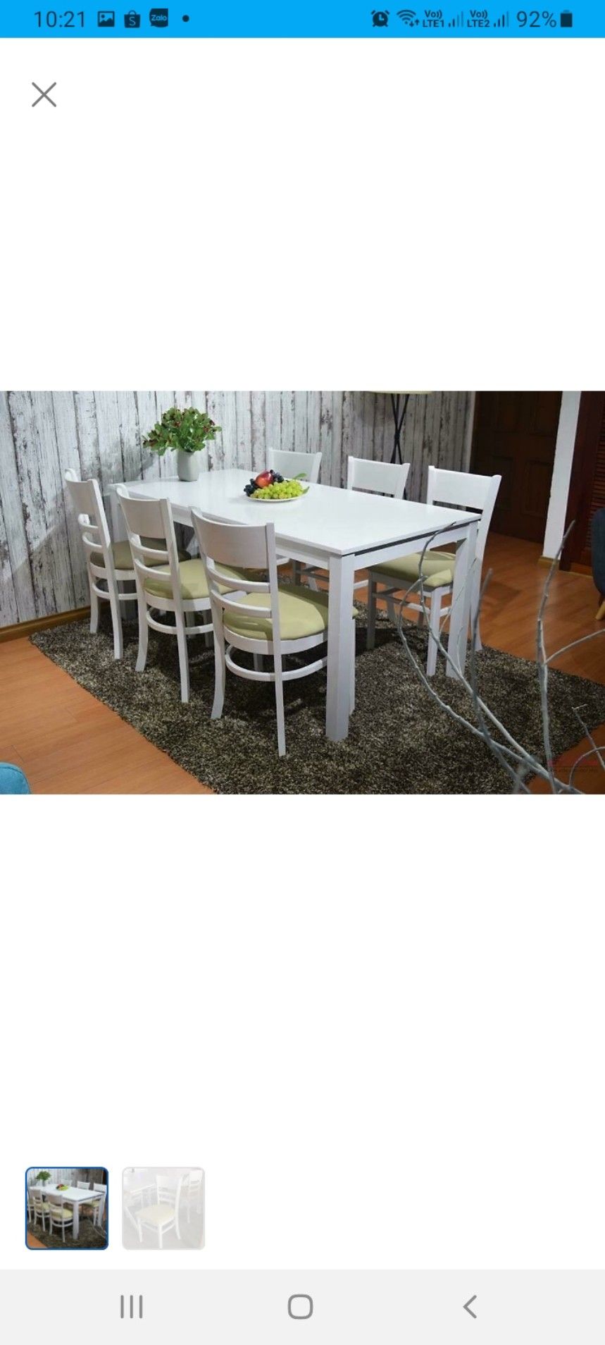 BÀN ĂN GỖ 6 GHẾ CABIN NHIỀU MÀU