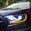 Độ Bi LED Domax Omega Laser Kết Hợp Cụm Đèn Kiểu Mustang Cho Xe Ford Ranger