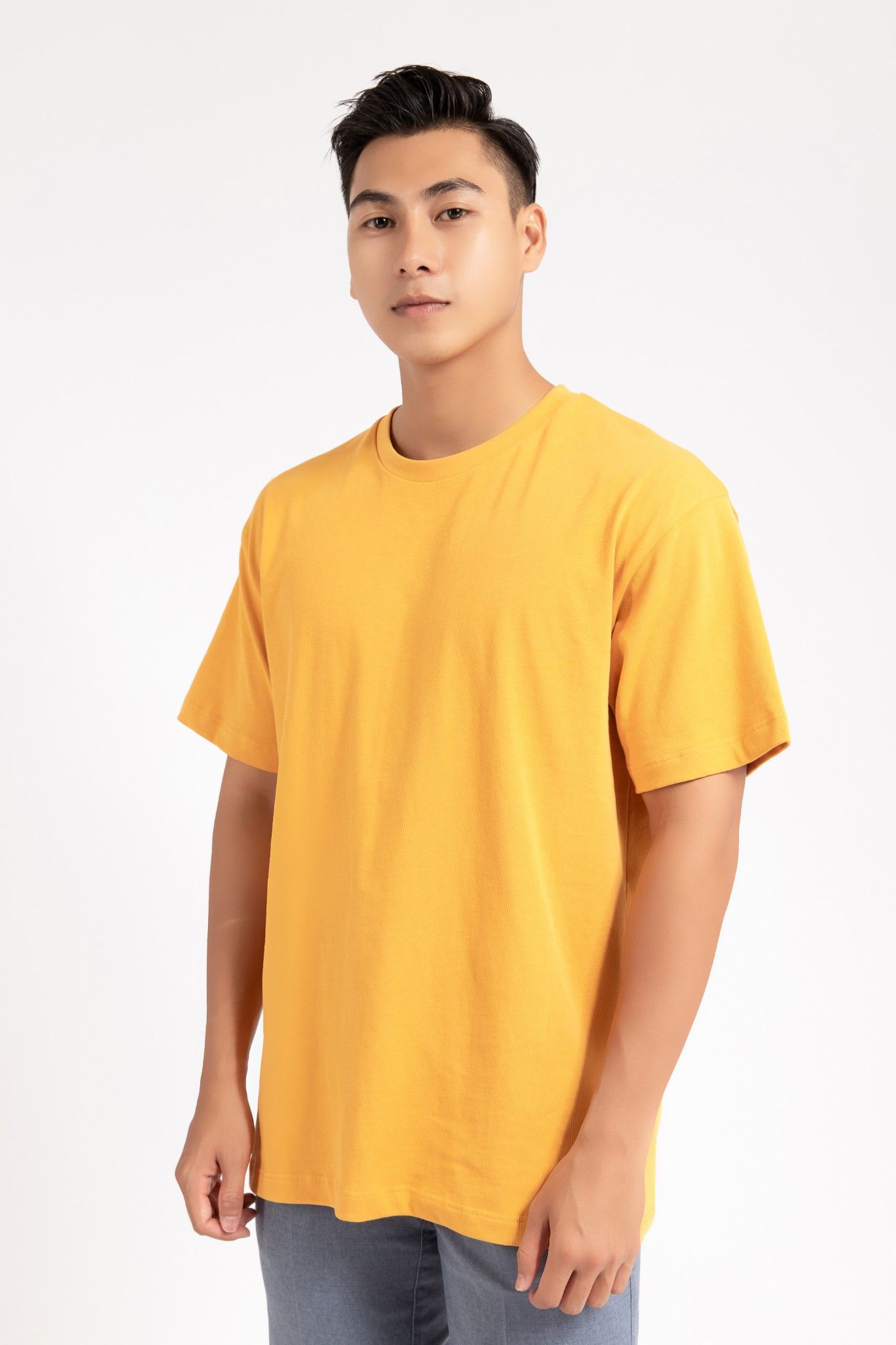SATOSHI Áo Thun Trơn Oversize Vải Single Compact SATS23