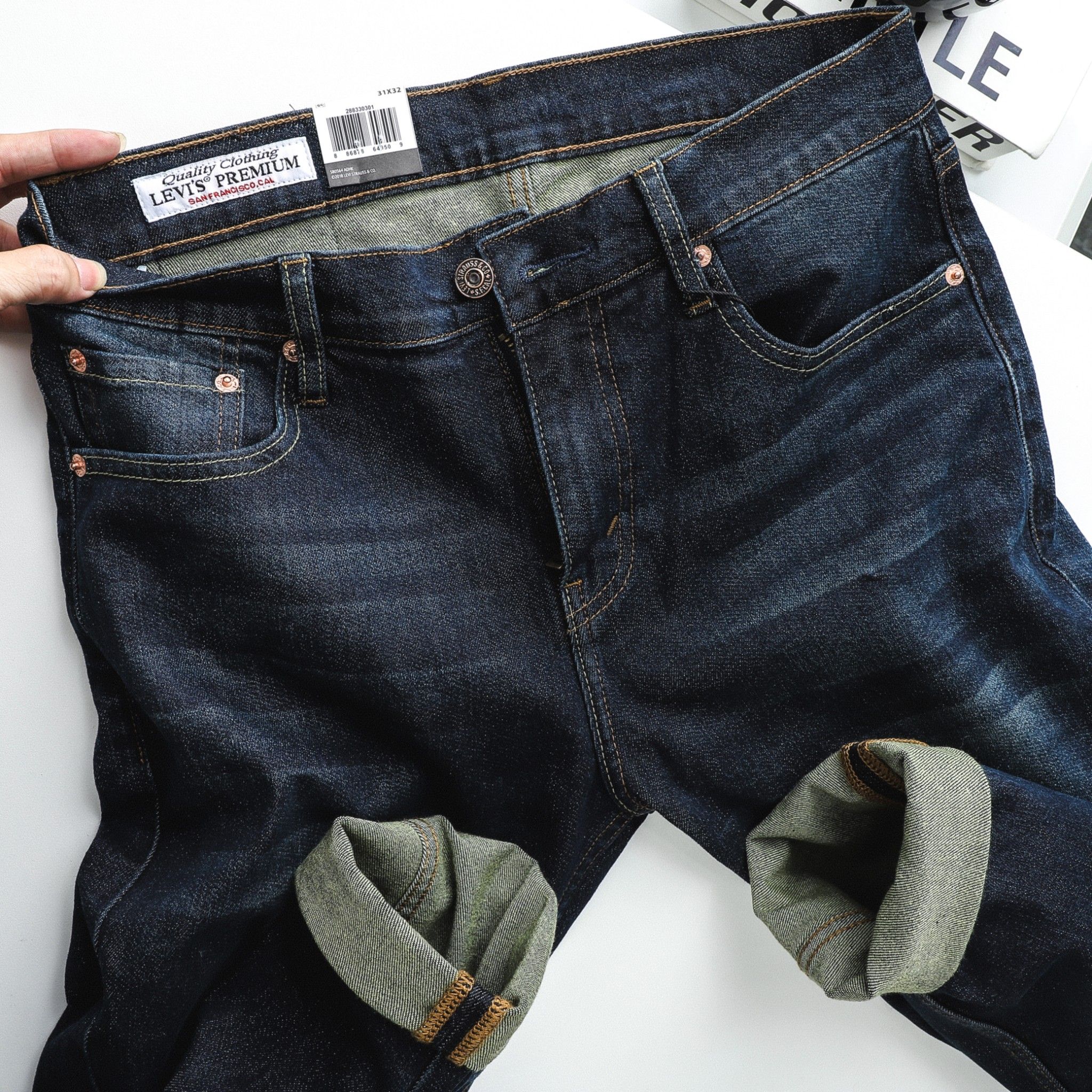 Quần Jean LV 512 Xanh Đậm QJ145