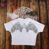 Áo croptop bé gái in hình cánh chim siêu sành điệu