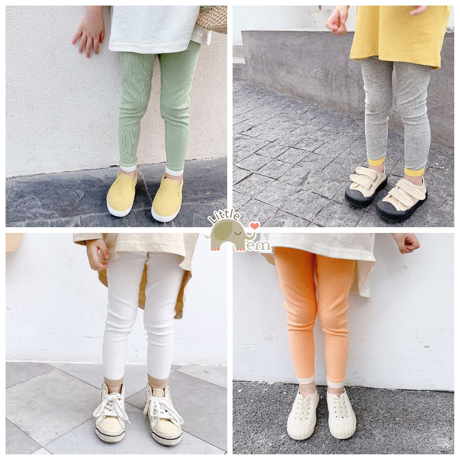 Quần legging cho bé gái kiểu dáng Hàn Quốc _ Bốn màu