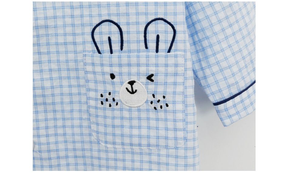 Bộ đồ bé trai Hàn Quốc Bebezoo dài tay _ Pijama Gấu Xanh