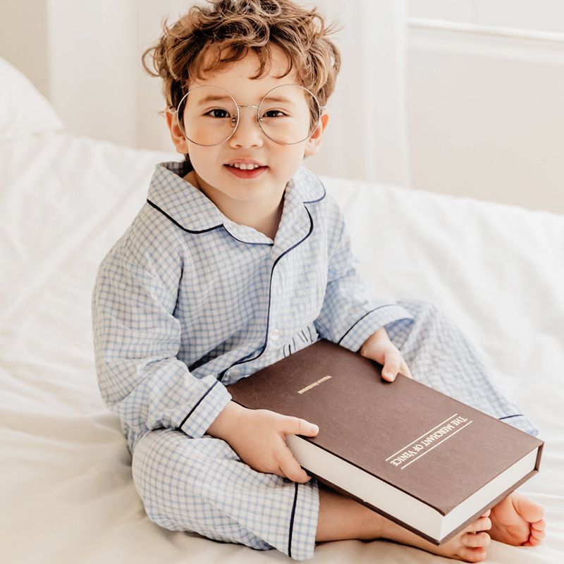 Bộ đồ bé trai Hàn Quốc Bebezoo dài tay _ Pijama Gấu Xanh