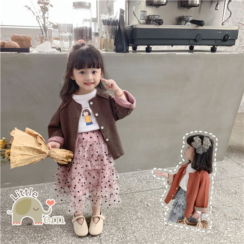 Áo bé gái Cotton _ Cardigan