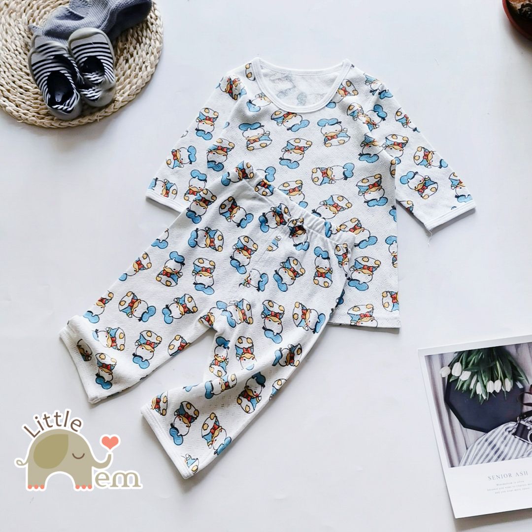 Bộ đồ bé trai Cotton xuất Nhật lửng _ Donald
