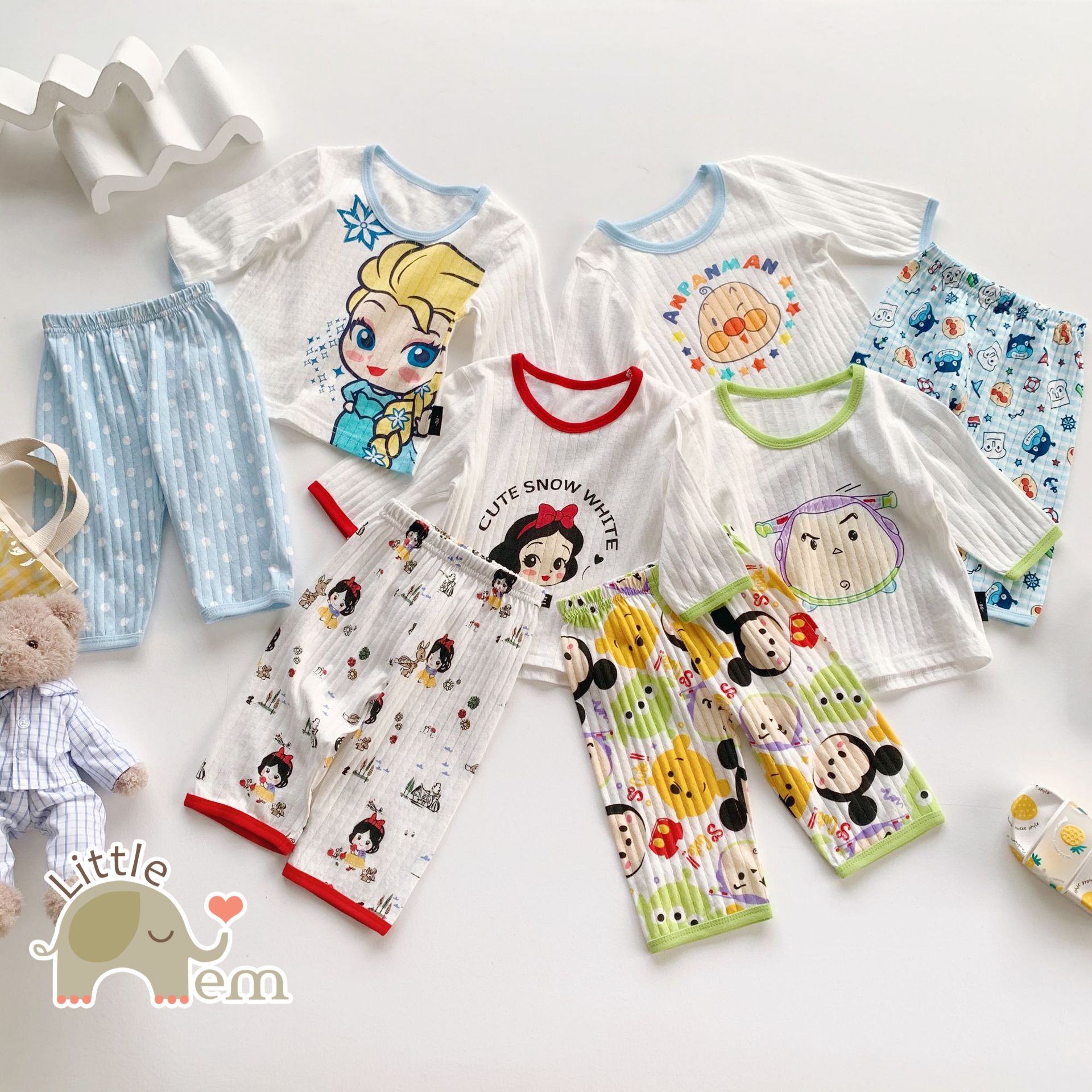 Bộ đồ bé gái Cotton xuất Nhật lửng _ Elsa