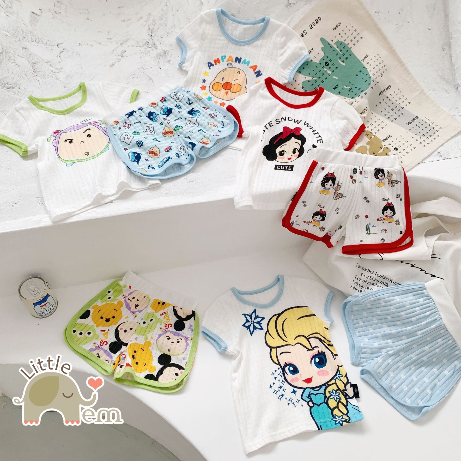 Bộ đồ bé trai Cotton xuất Nhật cộc tay _ Anpaman