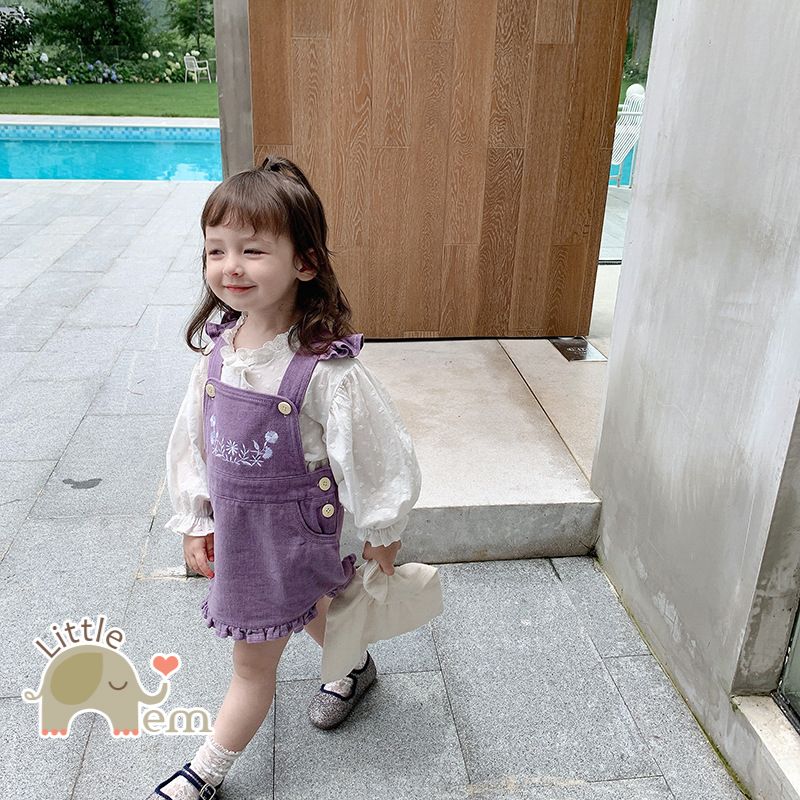 Yếm bé gái Cotton _ Tím lavender