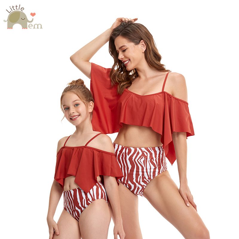 Bộ đồ bơi cho mẹ và bé gái _ Red