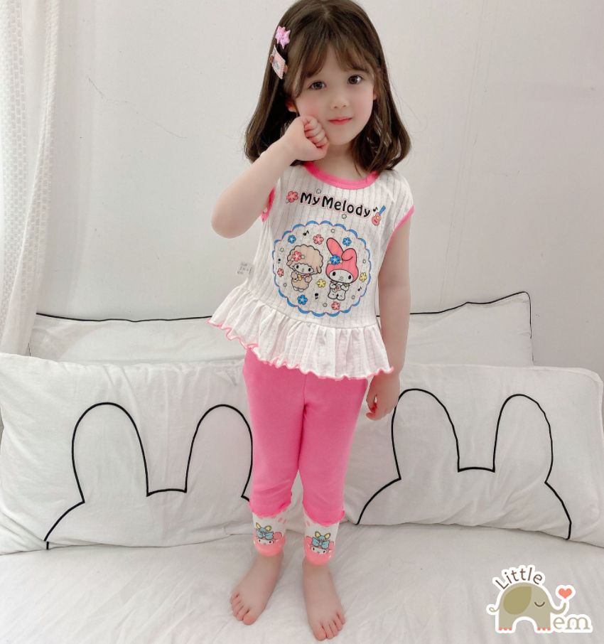 Bộ đồ bé gái Cotton xuất Nhật _ Melody