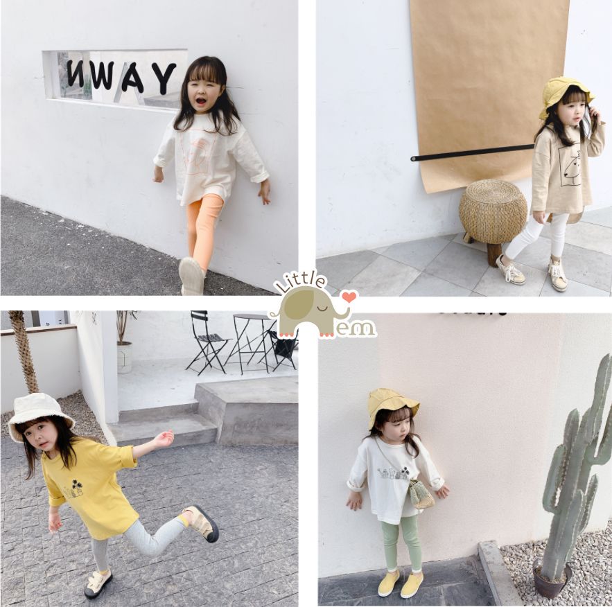 Quần legging cho bé gái kiểu dáng Hàn Quốc _ Bốn màu