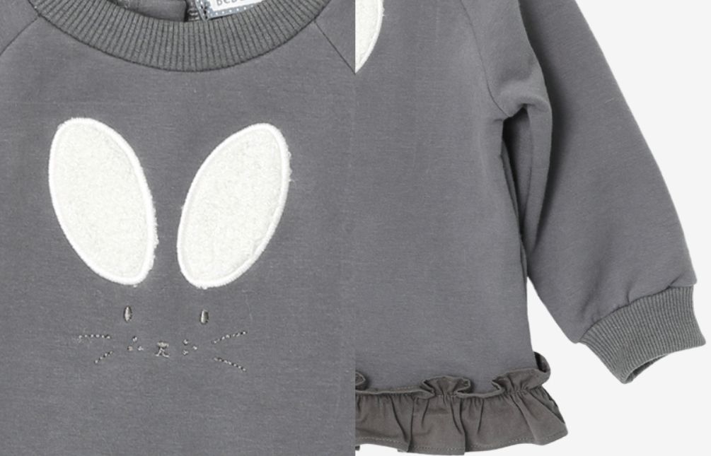 Bộ đồ bé gái Hàn Quốc Bebezoo dài tay _ Rabbit