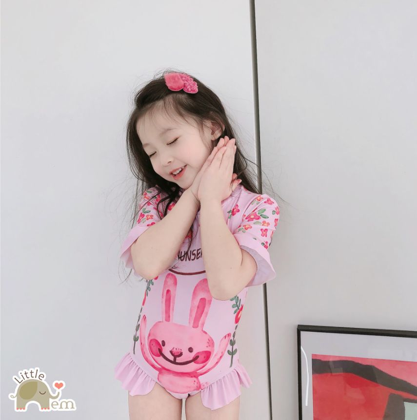 Bộ đồ bơi bé gái _ Thỏ hồng