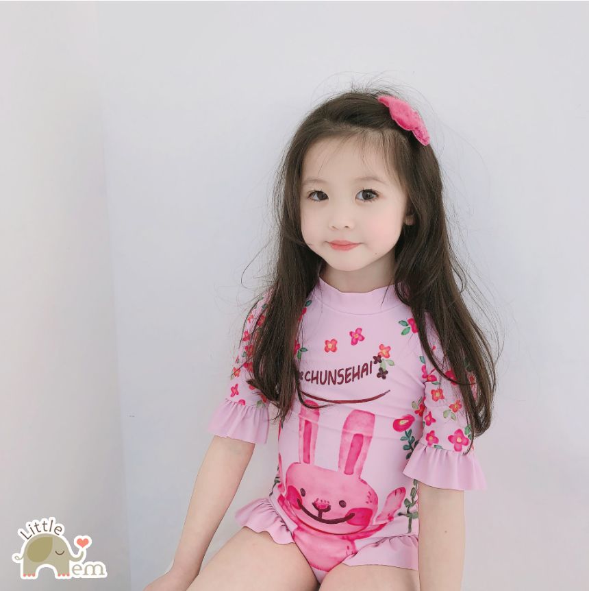 Bộ đồ bơi bé gái _ Thỏ hồng