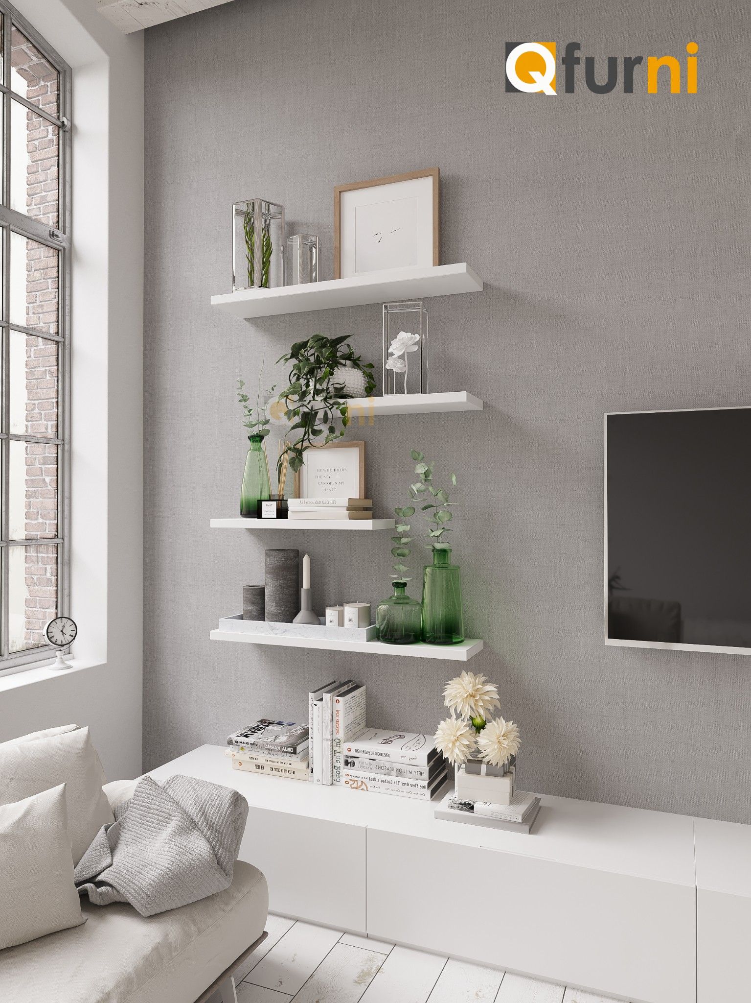 Set 4 kệ treo tường trang trí SK10