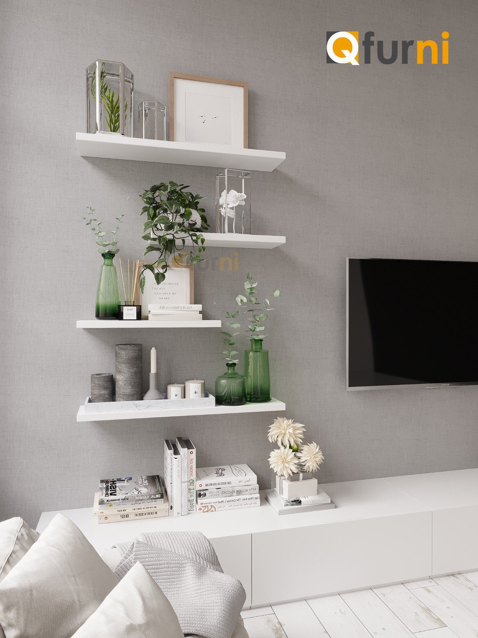 Set 4 kệ treo tường trang trí SK10