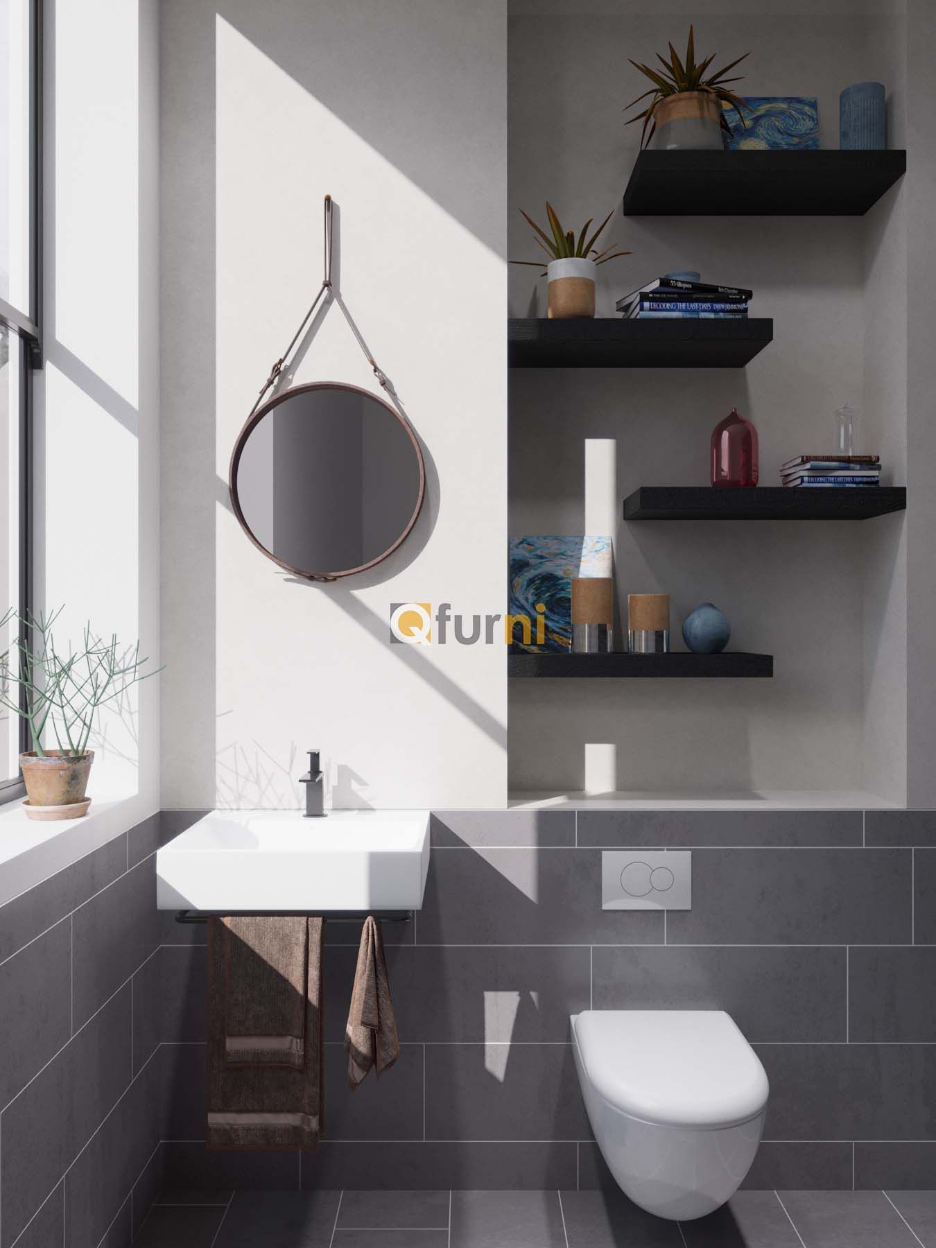 Set 4 kệ treo tường 60x26x5cm SK14
