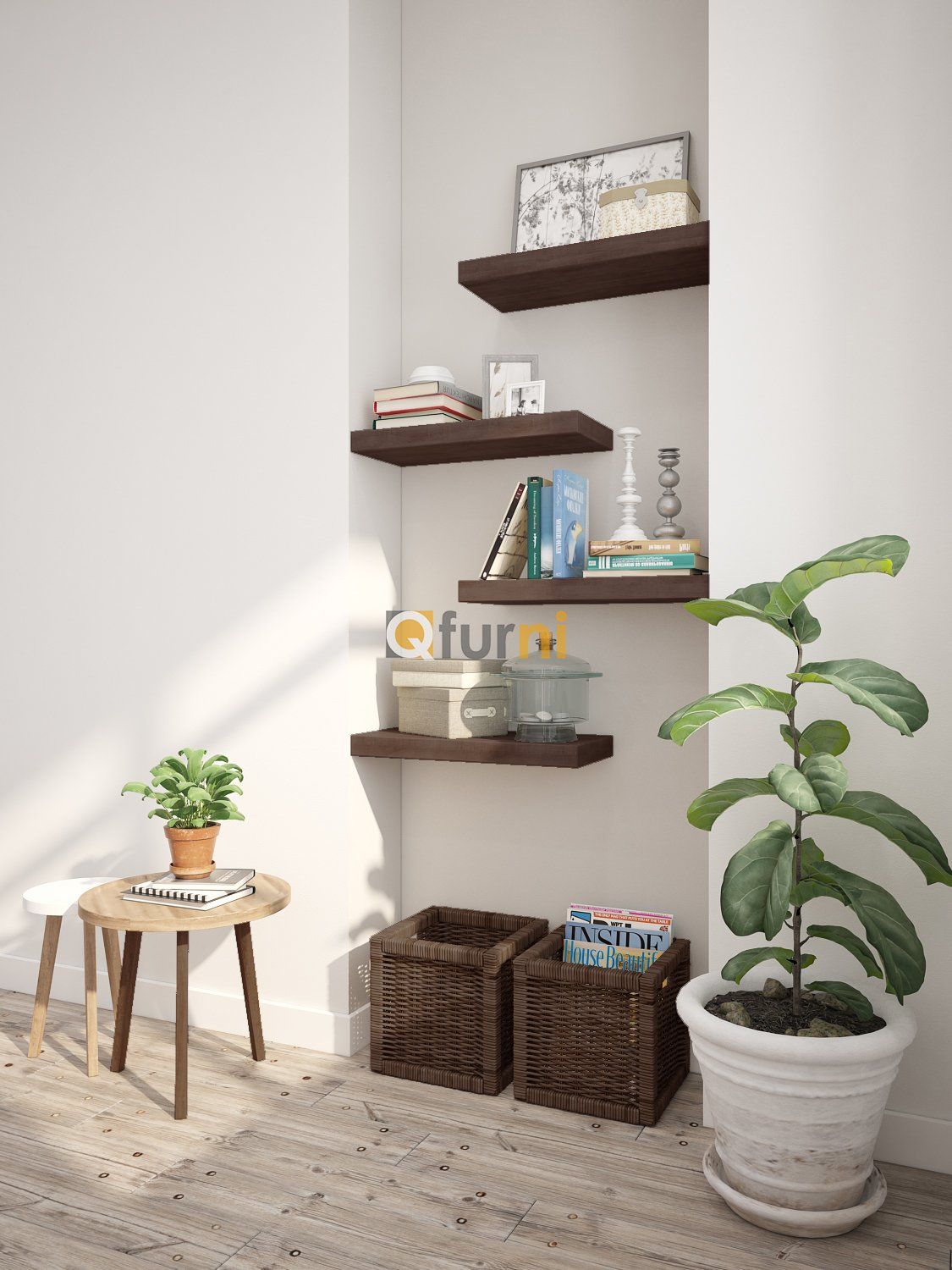 Set 4 kệ treo tường 60x26x5cm SK14