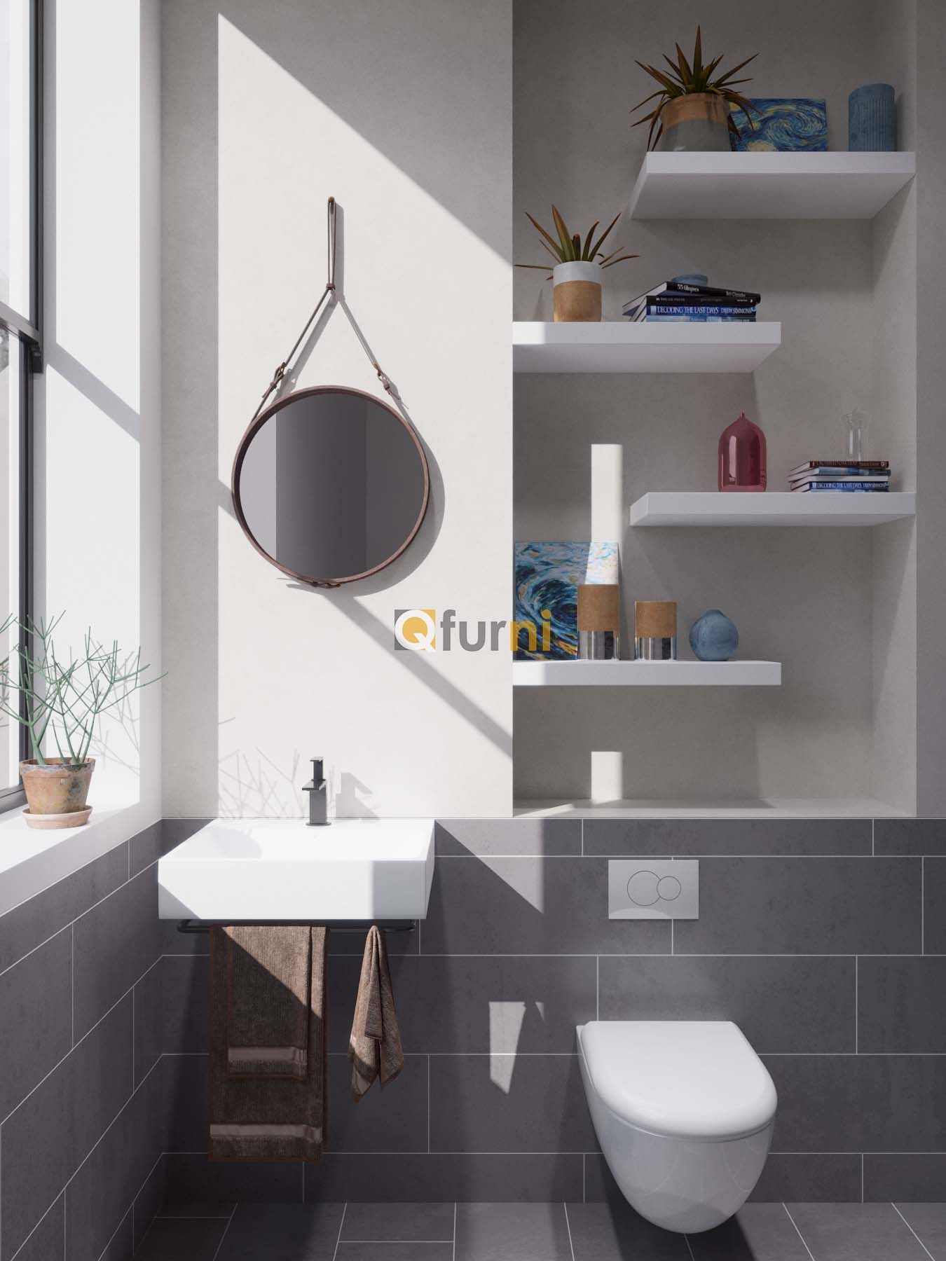 Set 4 kệ treo tường 60x26x5cm SK14