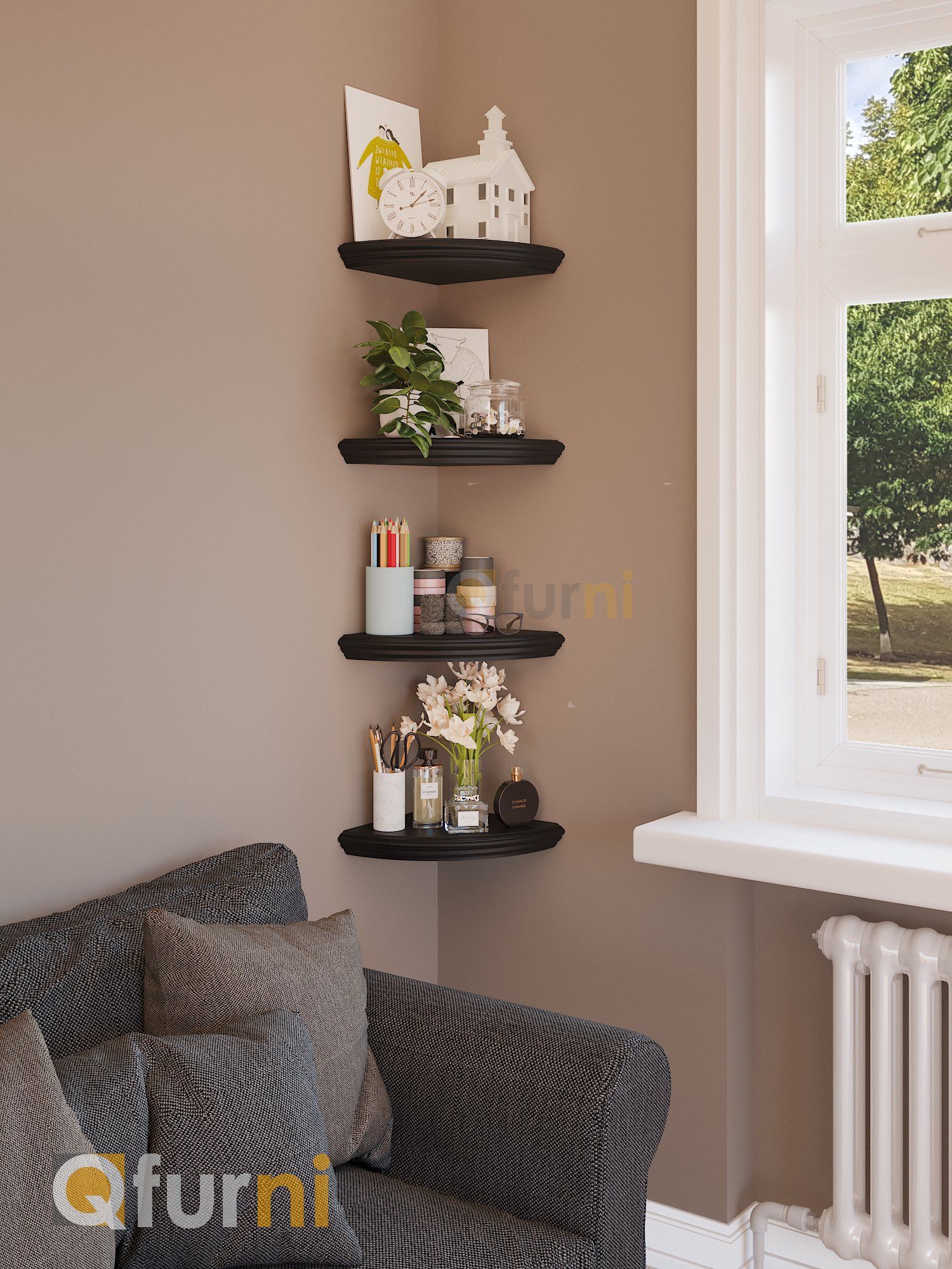Set 4 kệ góc tường SK21