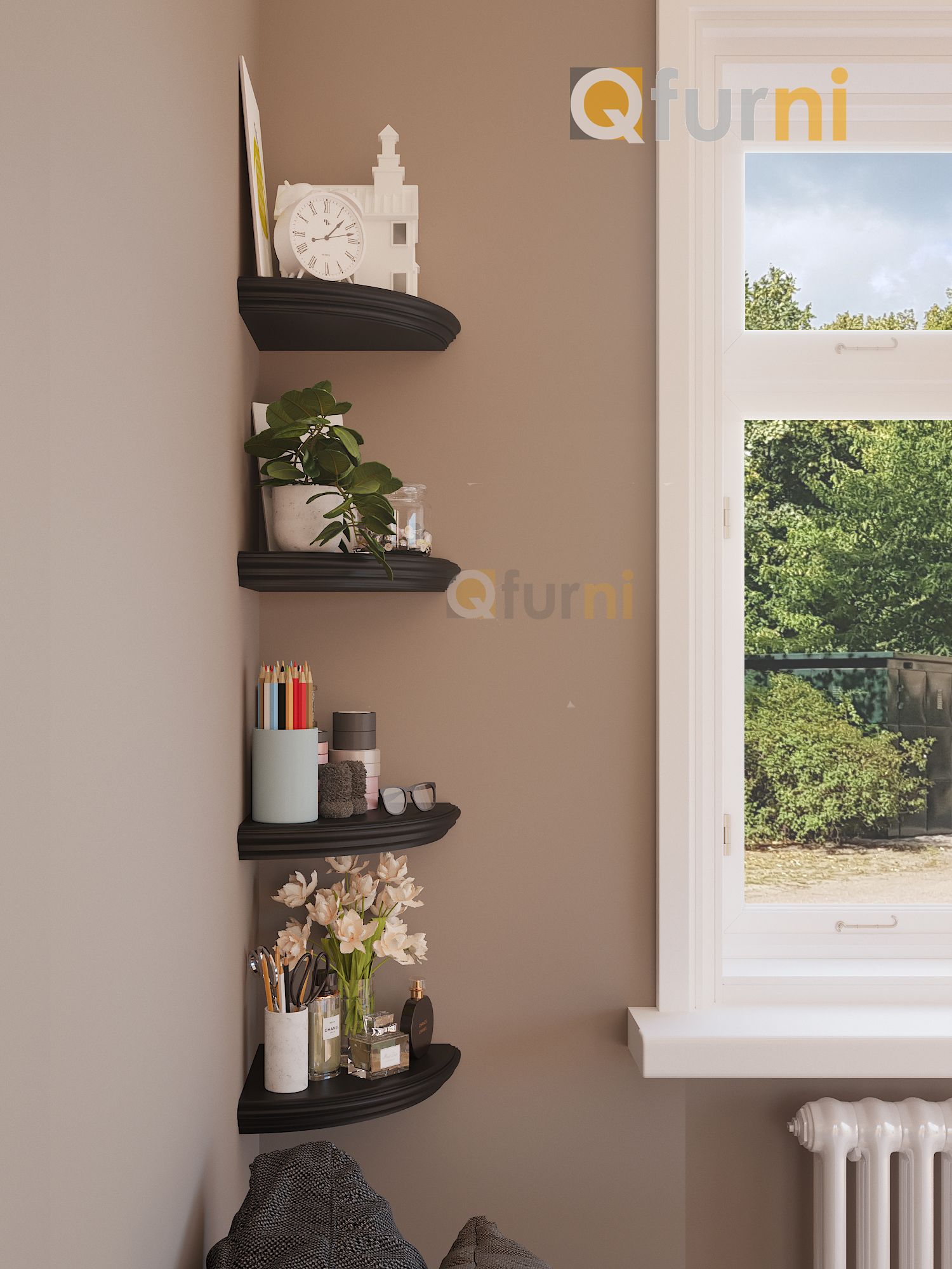 Set 4 kệ góc tường SK21