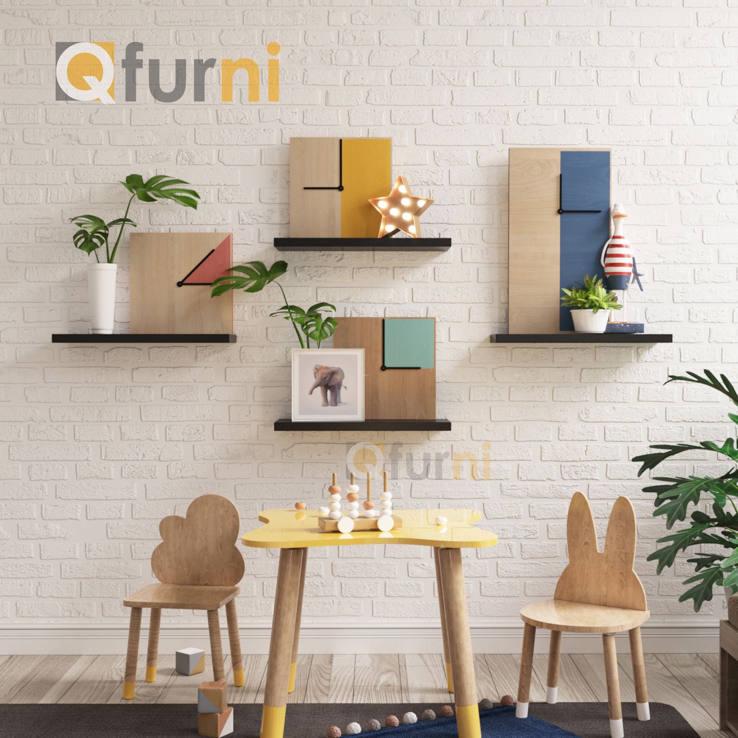 Set 4 kệ treo tường SK05