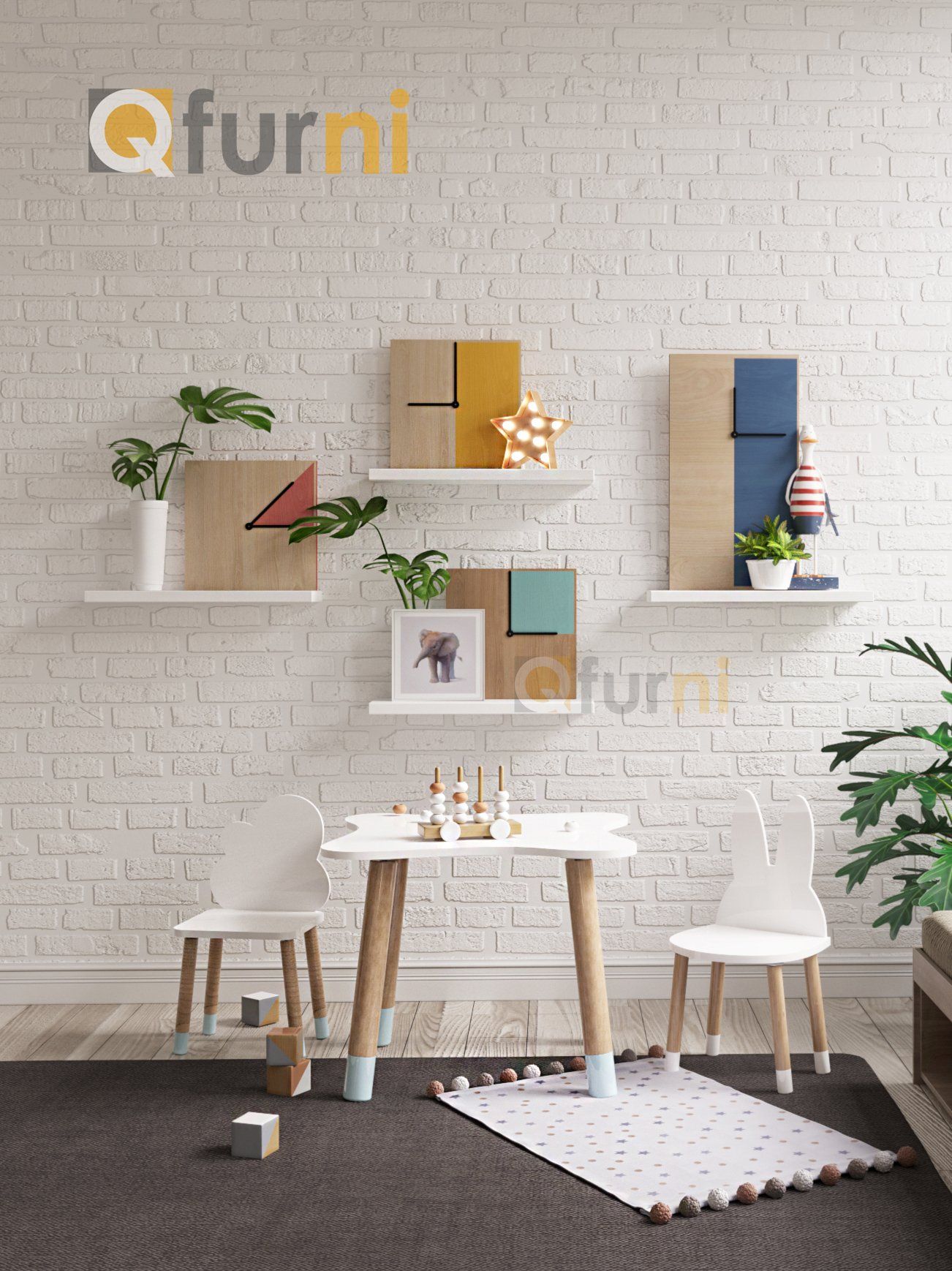 Set 4 kệ treo tường SK05
