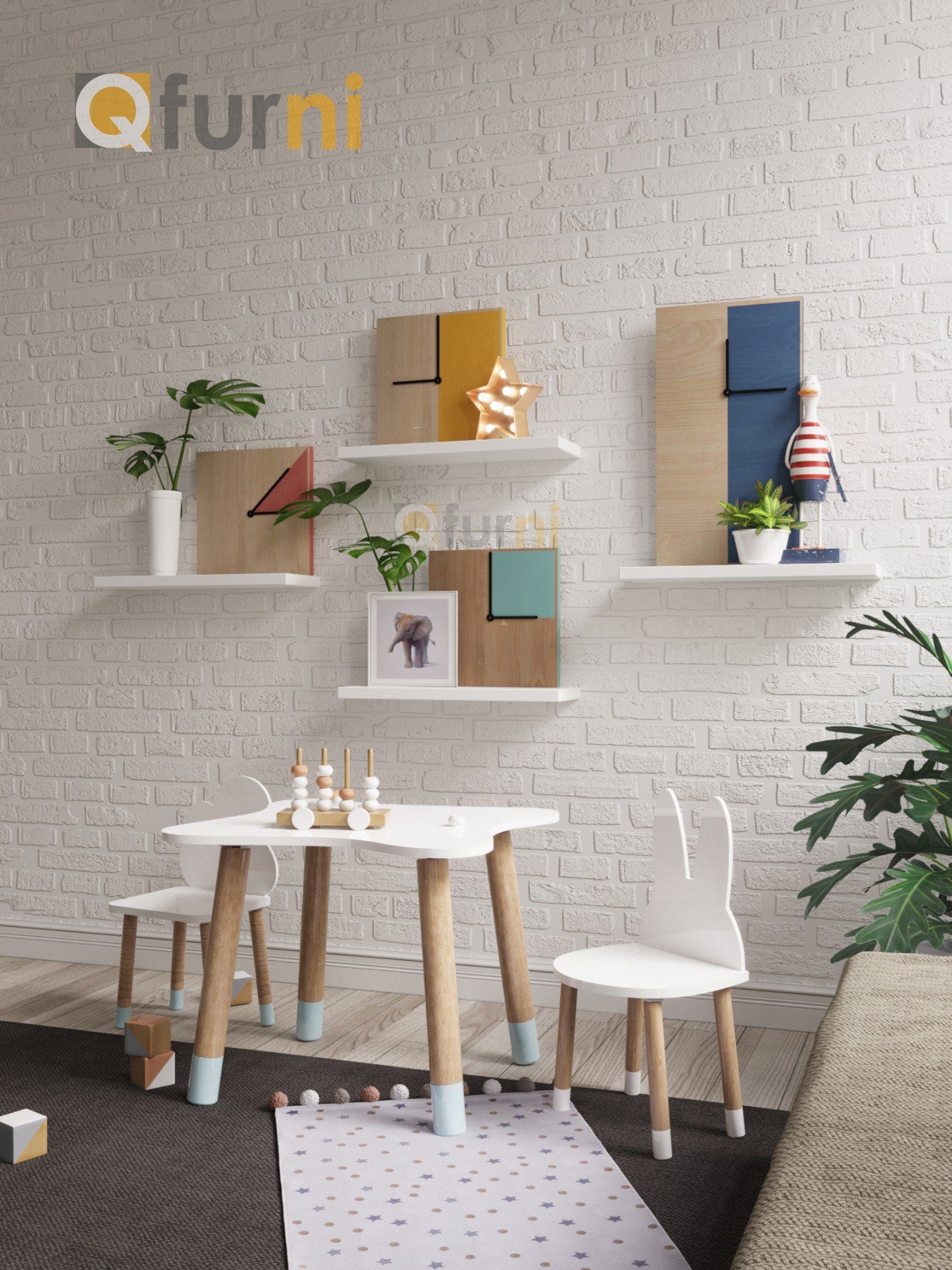 Set 4 kệ treo tường SK05
