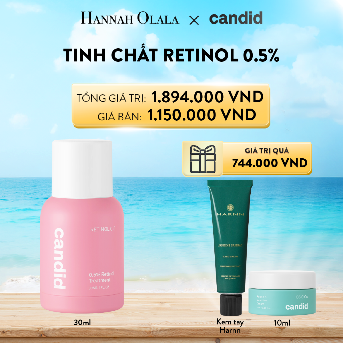 A516_DEAL 1: TINH CHẤT RETINOL 0.5%GIẢM NẾP NHĂN, TĂNG ĐỘ ĐÀN HỒI DA, CẢI THIỆN ĐỀU MÀU DA