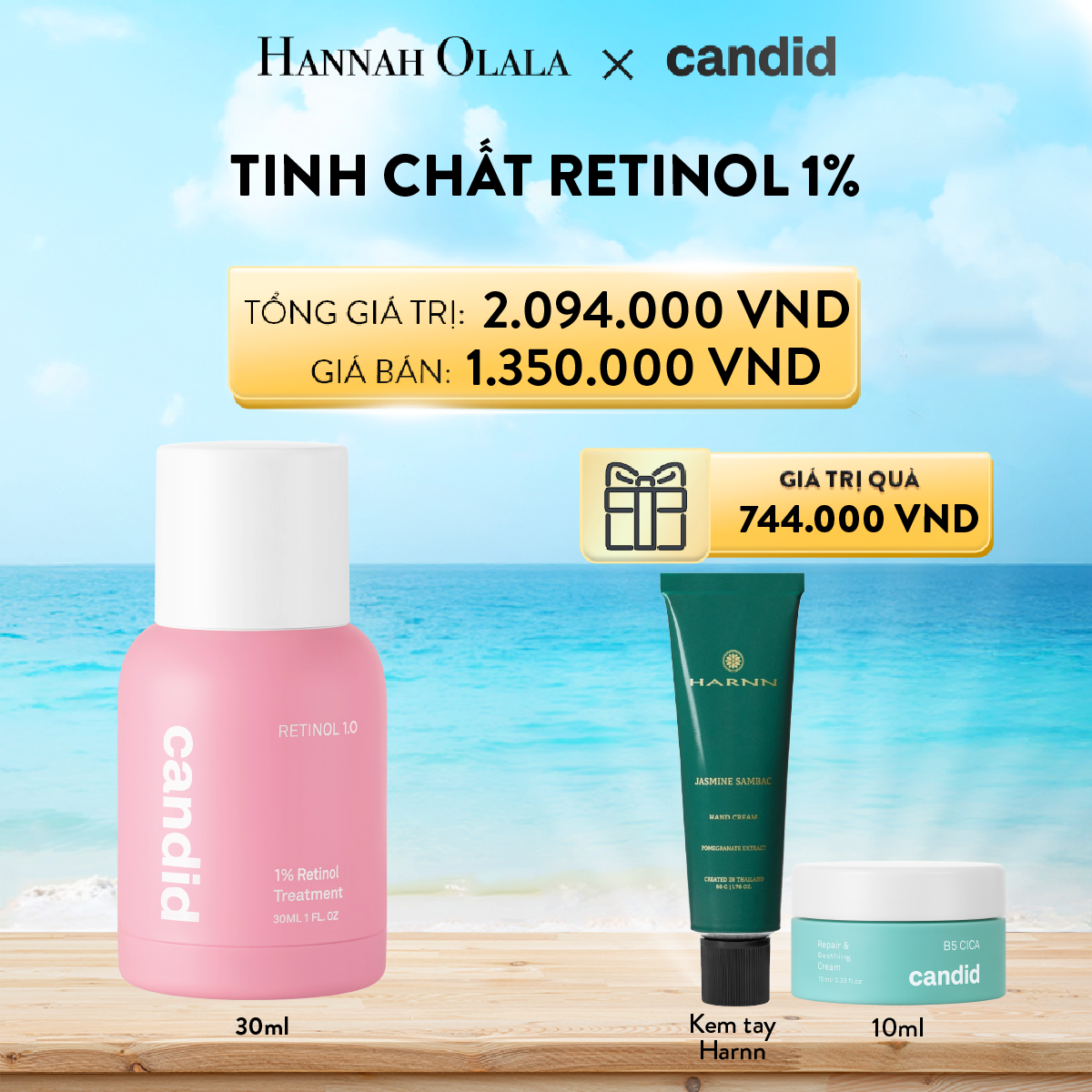 A517_DEAL 1: TINH CHẤT RETINOL 1.0%
GIẢM NẾP NHĂN, TĂNG ĐỘ ĐÀN HỒI DA, CẢI THIỆN ĐỀU MÀU DA