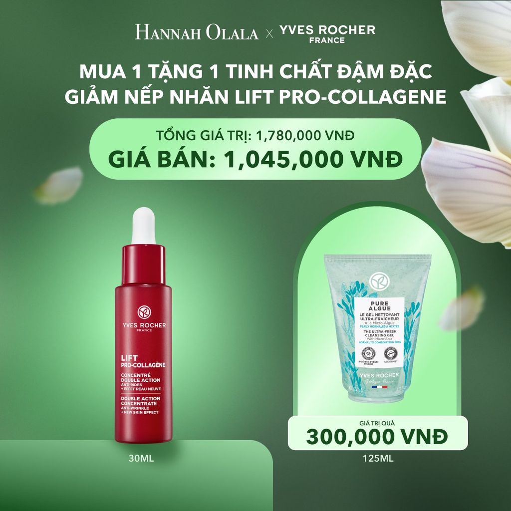 T2_DEAL 10: MUA TINH CHẤT ĐẬM ĐẶC GIẢM NẾP NHĂN LIFT PRO-COLLAGENE TẶNG SỮA RỬA MẶT