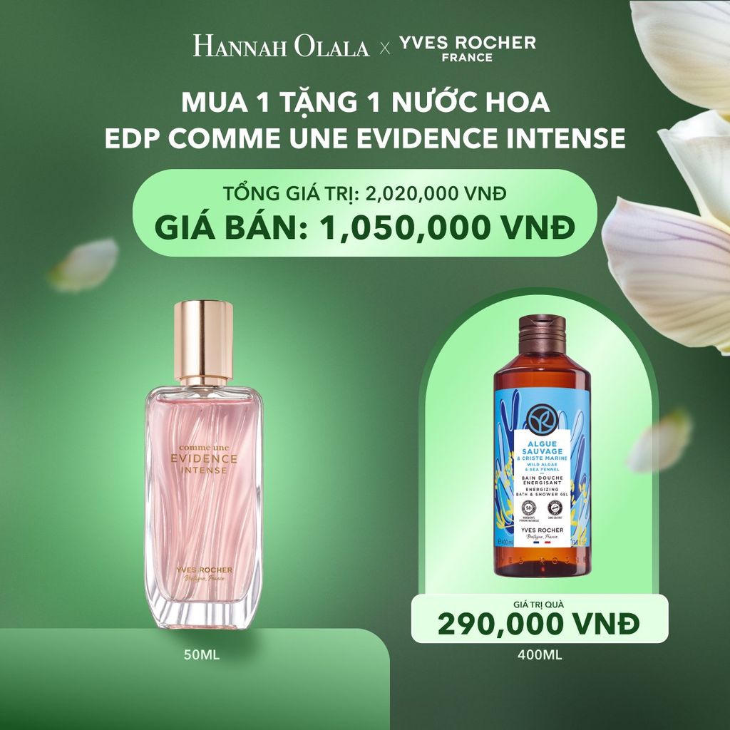 T7_DEAL 15: MUA NƯỚC HOA EDP COMME UNE EVIDENCE INTENSE TẶNG SỮA TẮM