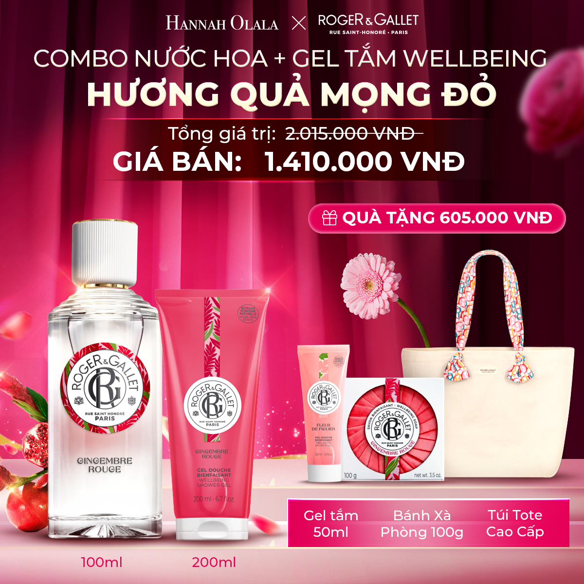 K45_DEAL 16: BỘ ĐÔI NƯỚC HOA WELLBEING 100ML VÀ GEL TẮM 200ML