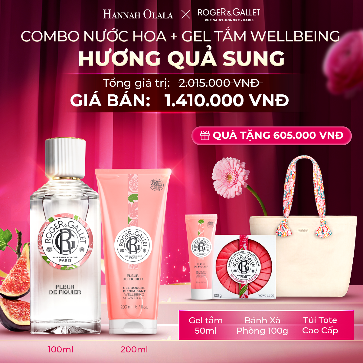 K45_DEAL 16: BỘ ĐÔI NƯỚC HOA WELLBEING 100ML VÀ GEL TẮM 200ML