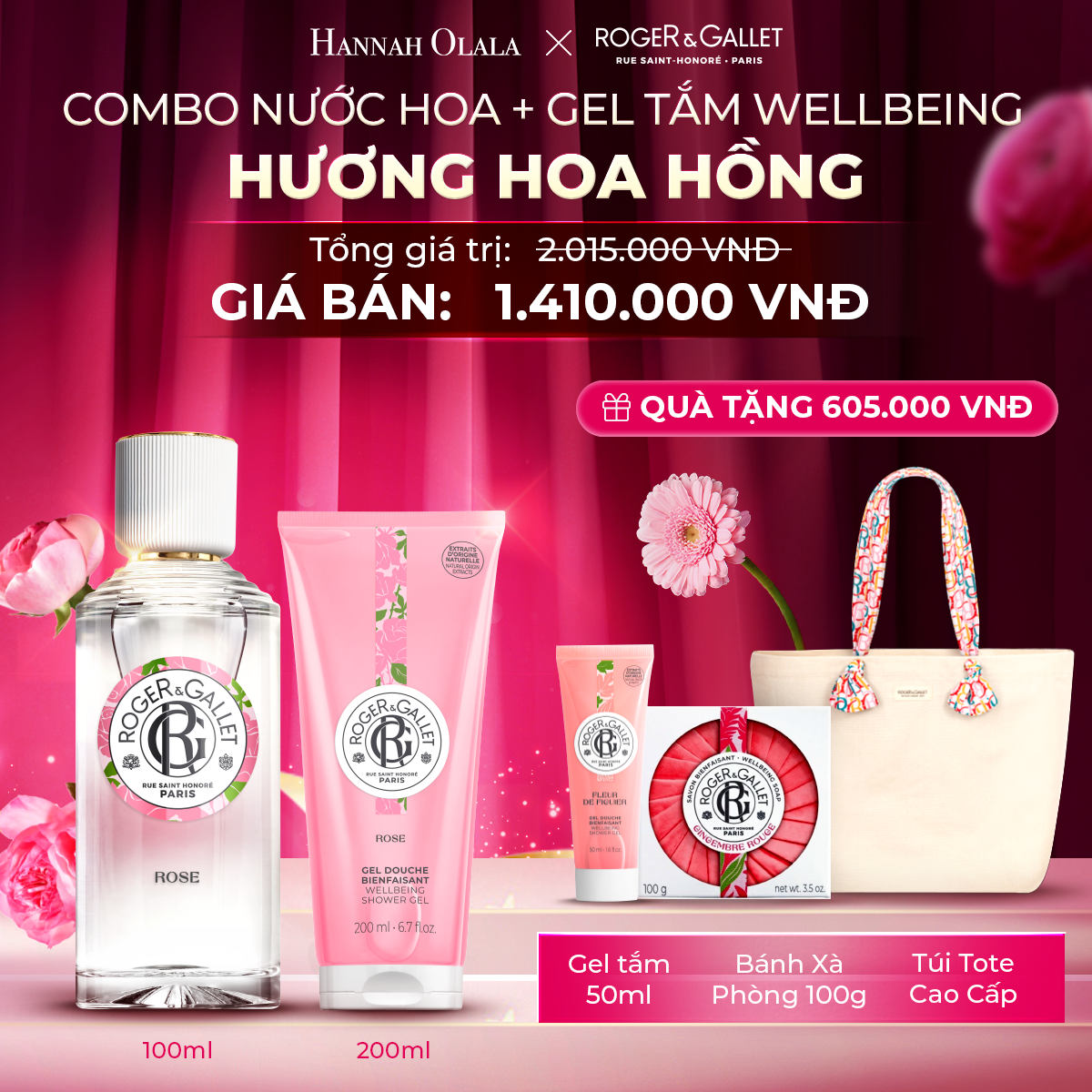 K45_DEAL 16: BỘ ĐÔI NƯỚC HOA WELLBEING 100ML VÀ GEL TẮM 200ML