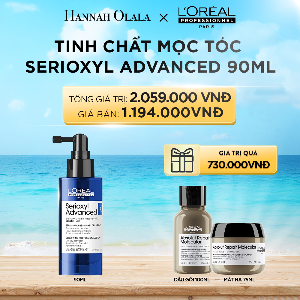 DEAL 1: TINH CHẤT MỌC TÓC L'ORÉAL PROFESSIONNEL SERIOXYL ADVANCED 90ML - DẠNG XỊT (SPRAY)