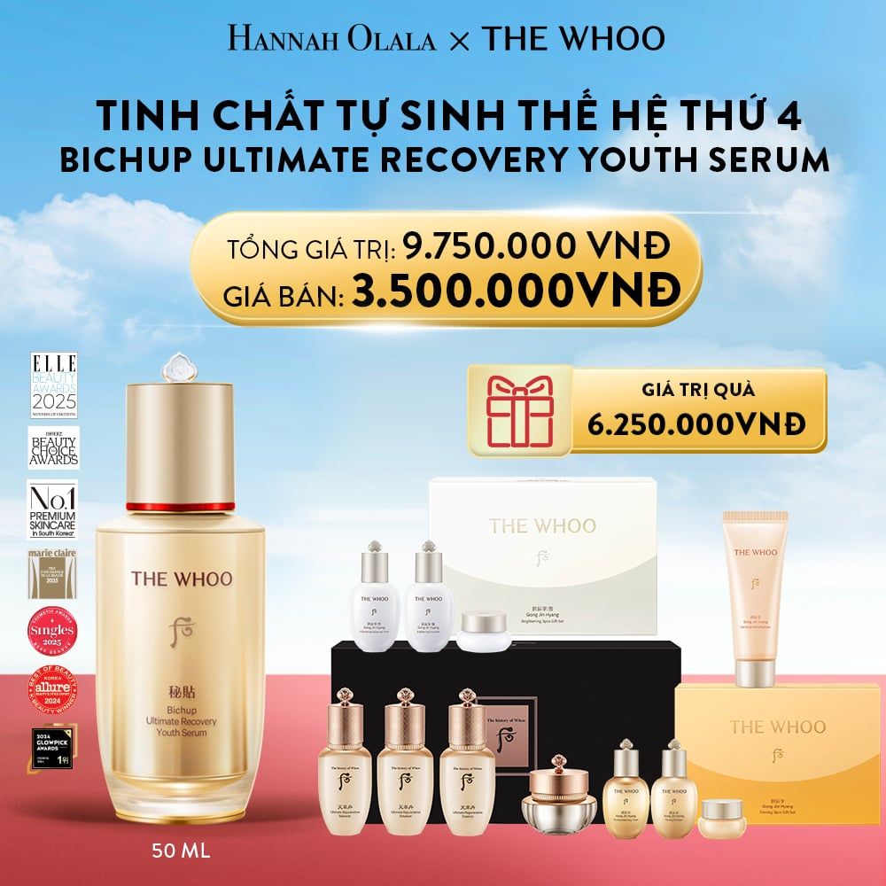 A1_DEAL 01: TINH CHẤT TỰ SINH CHỐNG LÃO HÓA THẾ HỆ THỨ 4 THE WHOO BICHUP ULTIMATE RECOVERY YOUTH SERUM 50ML