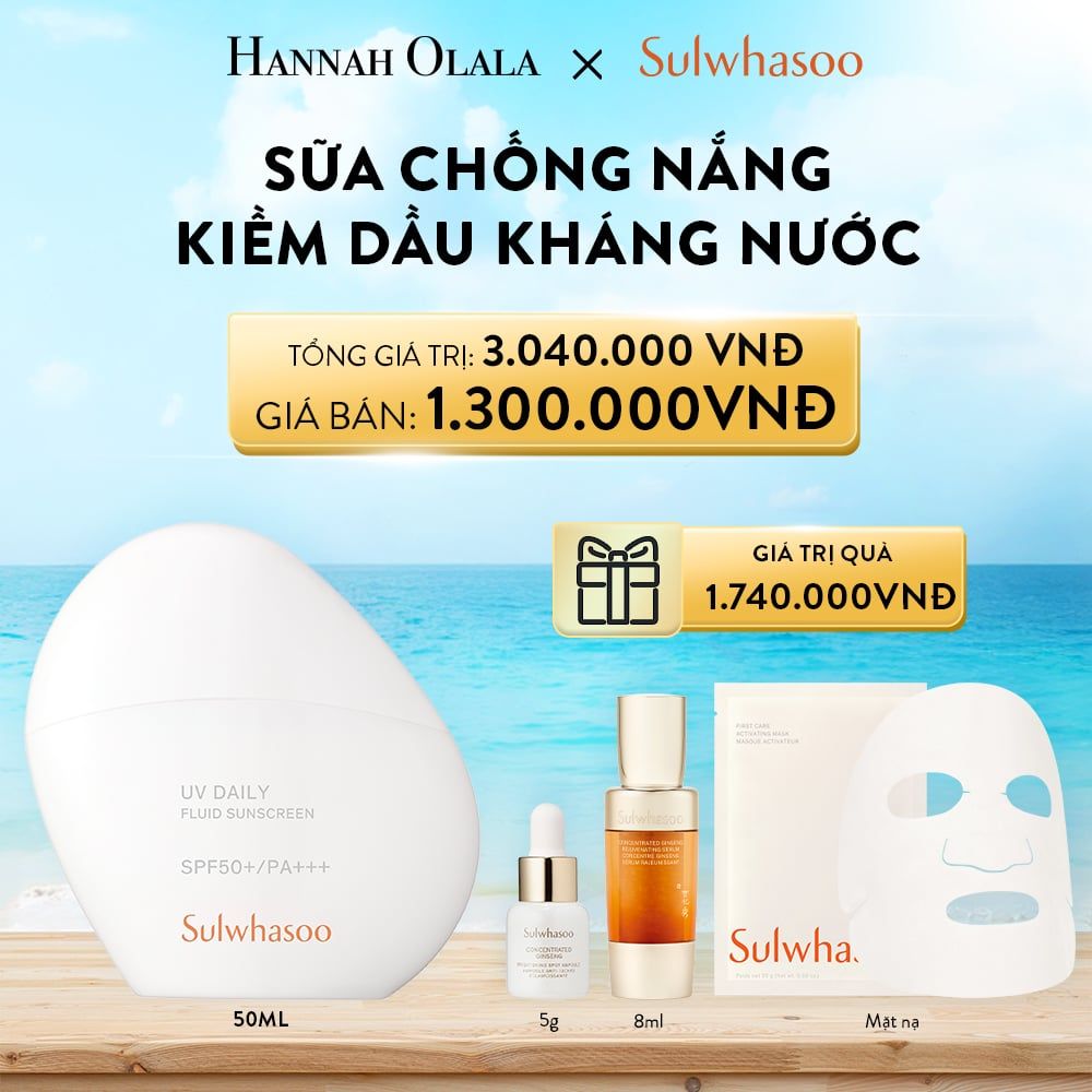 DEAL 1: SỮA CHỐNG NẮNG KIỀM DẦU KHÁNG NƯỚC UV DAILY FLUID SUNSCREEN 50ML SPF50+/ PA +++