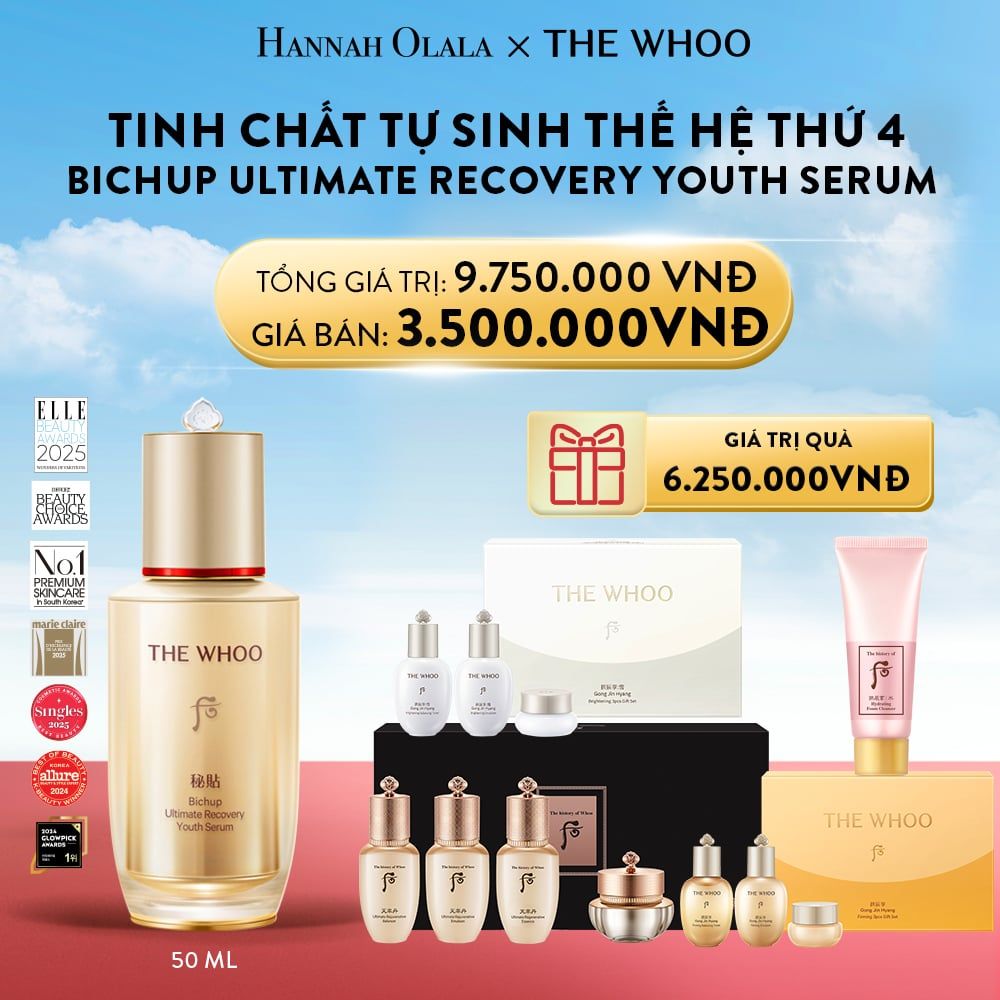 DEAL 01: TINH CHẤT TỰ SINH CHỐNG LÃO HÓA THẾ HỆ THỨ 4 THE WHOO BICHUP ULTIMATE RECOVERY YOUTH SERUM 50ML