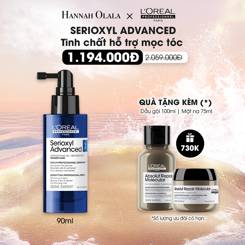 T2_DEAL 2: TINH CHẤT MỌC TÓC L'ORÉAL PROFESSIONNEL SERIOXYL ADVANCED 90ML - DẠNG XỊT (SPRAY) - DEAL THƯỜNG