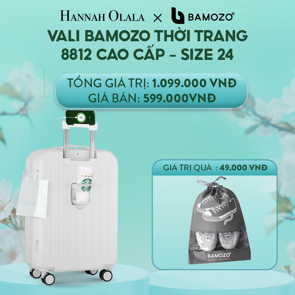 E1436: DEAL 3: VALI BAMOZO 8812 CAO CẤP (TẶNG TÚI ĐỰNG GIÀY)