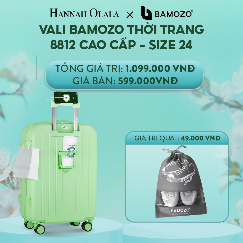 E1436: DEAL 3: VALI BAMOZO 8812 CAO CẤP (TẶNG TÚI ĐỰNG GIÀY)