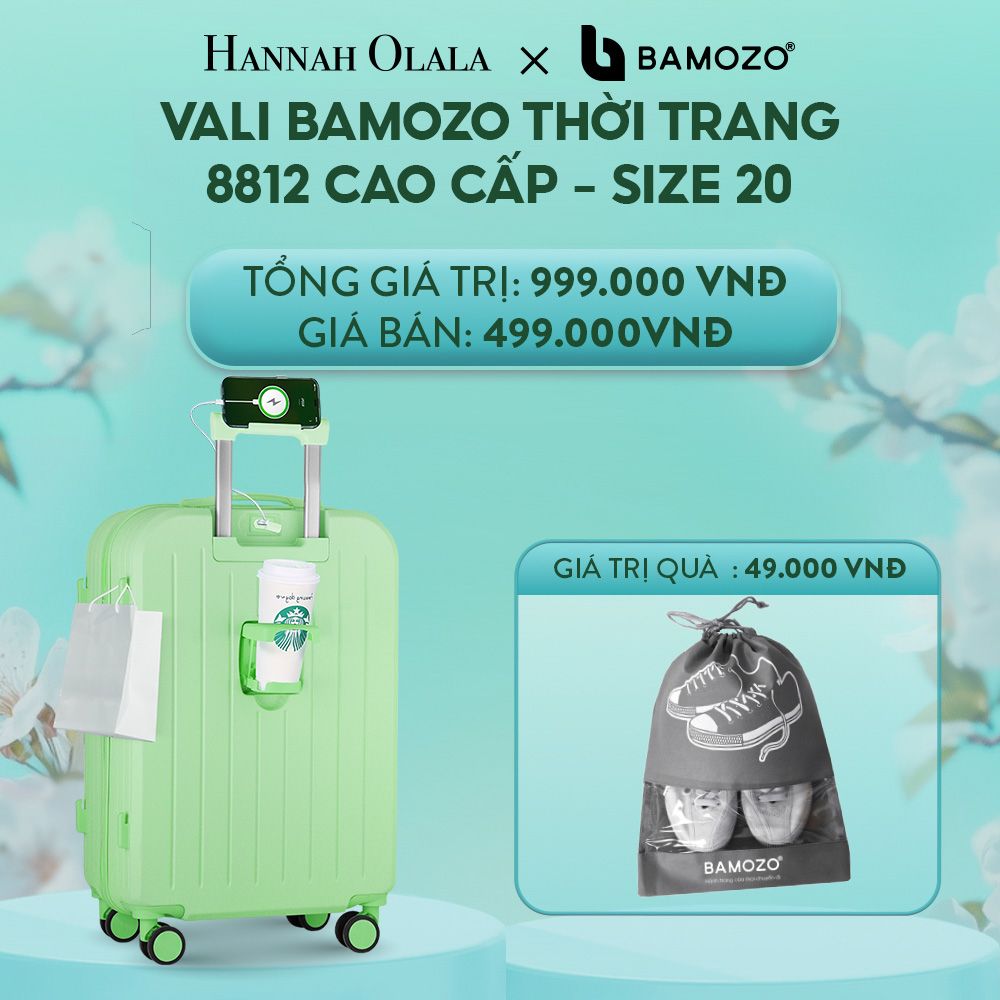 E1436: DEAL 3: VALI BAMOZO 8812 CAO CẤP (TẶNG TÚI ĐỰNG GIÀY)