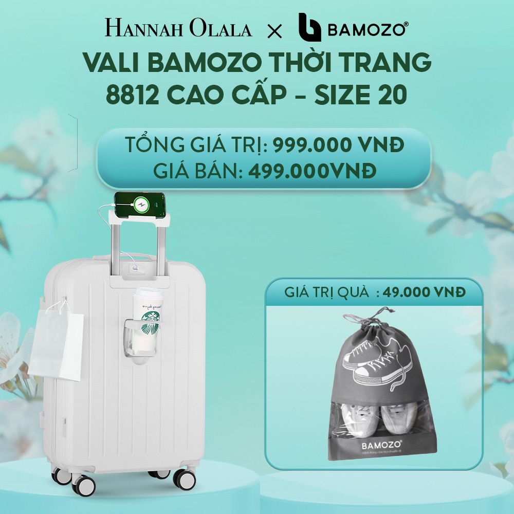 E1436: DEAL 3: VALI BAMOZO 8812 CAO CẤP (TẶNG TÚI ĐỰNG GIÀY)